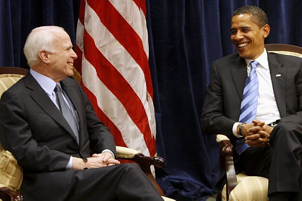 Obama e McCain se encontram pela primeira vez após eleições obama1