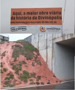 Primeiro estrago das chuvas em Divinópolis: trincheira da Goiás – Barreiras nas entradas estão desmoronando capa