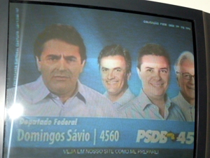 Divinópolis: no segundo dia de propaganda política somente Domingos Sávio (PSDB), Jaime Martins (PR) e Anderson Saleme (PR) apareceram na telinha domingos