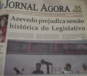 AGRADECIMENTO ESPECIAL AO JORNAL AGORA: “O mesmo pau que dá em Chico dá também em Francisco” – Os vereadores Heloisa e Edson de hoje são o vereador Vladimir de ontem