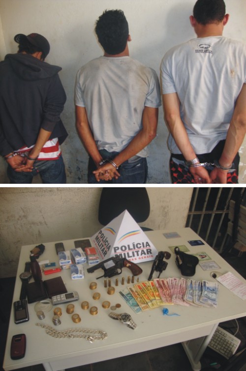 Bandidos invadem motel trancam funcionários e clientes no apartamento e são presos pela Policia Militar bandidos