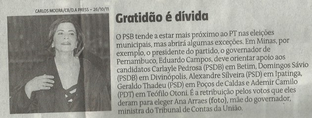 Seria furo do Jornal Estado de Minas? Seria Traição ou simplesmente um erro grotesco que até a grande mídia comete? jem