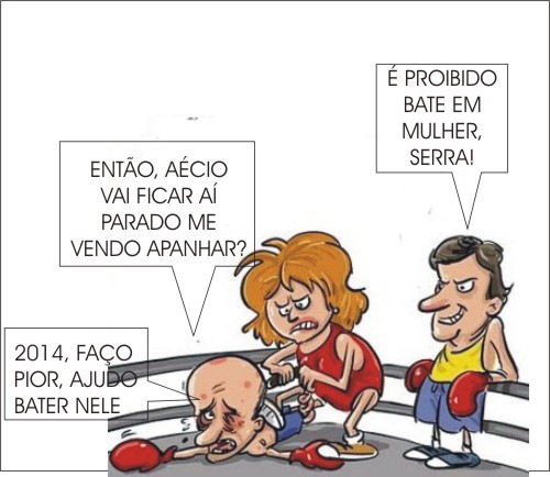 Serra (PSDB), segundo Kassab, apoia Dilma (PT) em 2014 contra Aécio Neves (PSDB) serra-aecio-dilma