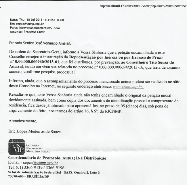 CNMP – Conselho Nacional do Ministério Público instaura representação contra MPF de Divinópolis para apurar demora em processo do PAC cnmp