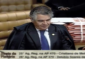 JULGAMENTO MENSALÃO: Ministro Marco Aurélio confirma o que ja era previsto, vota contra 5 X 5 enbarg