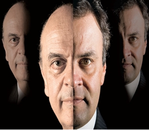 Aécio articula Serra como vice, mas tucano rejeita - Aécio imagina ter unanimidade em Minas e sabe que sem São Paulo não vira nada – Eduardo e Marina o apavorou aecio-e-serra1