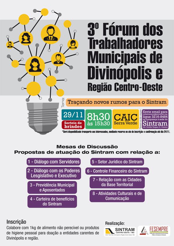 SINTRAM promove III Fórum dos Trabalhadores de Divinópolis e Região SINTRAM