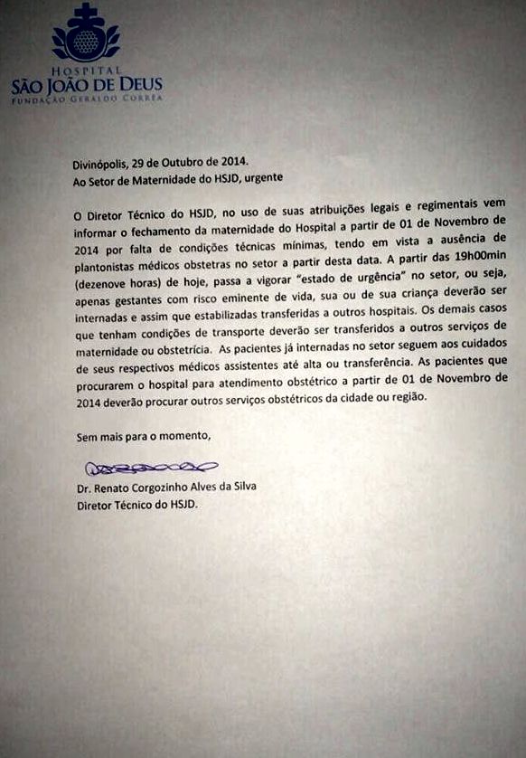 Nova nota do diretor técnico Renato Gorgozinho emitida nesta última quarta-feira (29)