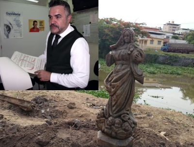 REPRESENTAÇÃO NO MP: Advogado quer retirar “Nossa Senhora do Rio Itapecerica” do gabinete do prefeito de Divinópolis, Vladimir Azevedo santas