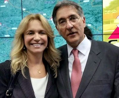Geisa Texeira ao lado do Governador Fernando Pimentel