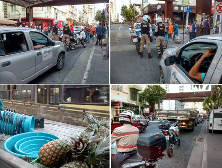 DE NOOOVO.....Código de Postura fiscaliza o centro, mas só apreendem mesmo as frutas do PACHECO Fiscalização