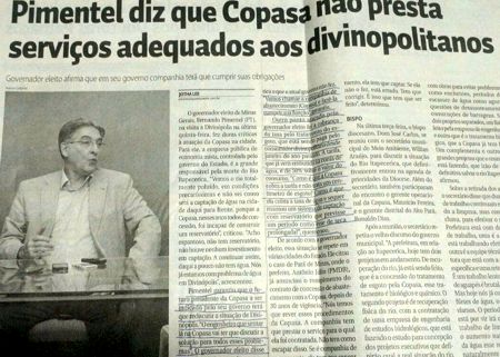 PREFEITURA de Divinópolis insatisfeita com entrevista de candidato petista ao Jornal Gazeta do Oeste, emite NOTA DE ESCLARECIMENTO