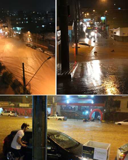 #ITAUNA: Chuvas deixam alguns locais da cidade debaixo d´água Enchente Itauna(1)