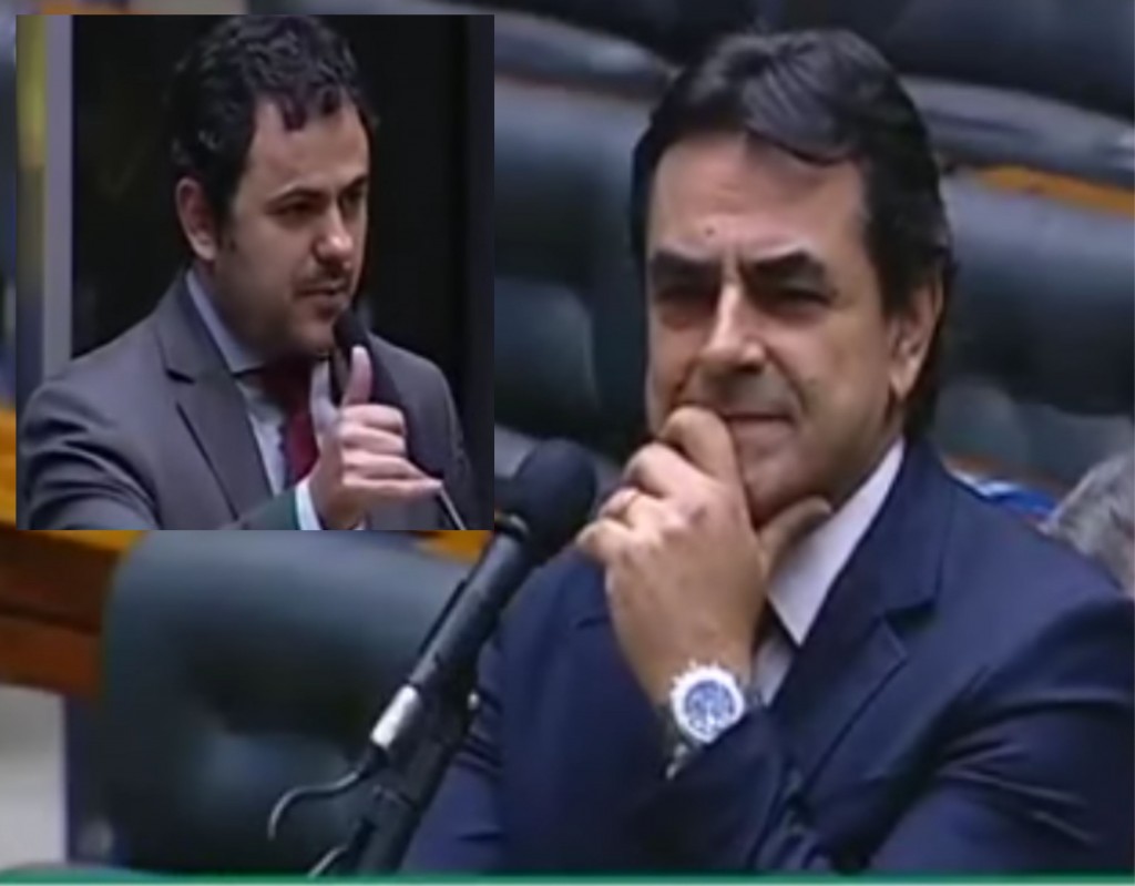 Deputados Domingos Sávio (PSDB-MG) e Glauber Braga (PSOL-RJ) engalfiam-se diplomaticamente no plenário da Câmara Domingos - Glauber