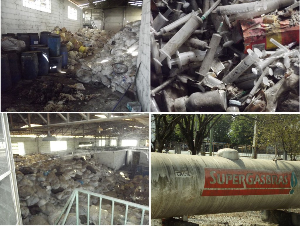 LIXO HOSPITALAR, com restos humanos, pedaços de braços e pernas jogados em galpão, aguarda retirada da Prefeitura de #Divinópolis; cilindro de gás pode explodir CAPA - MATERIA