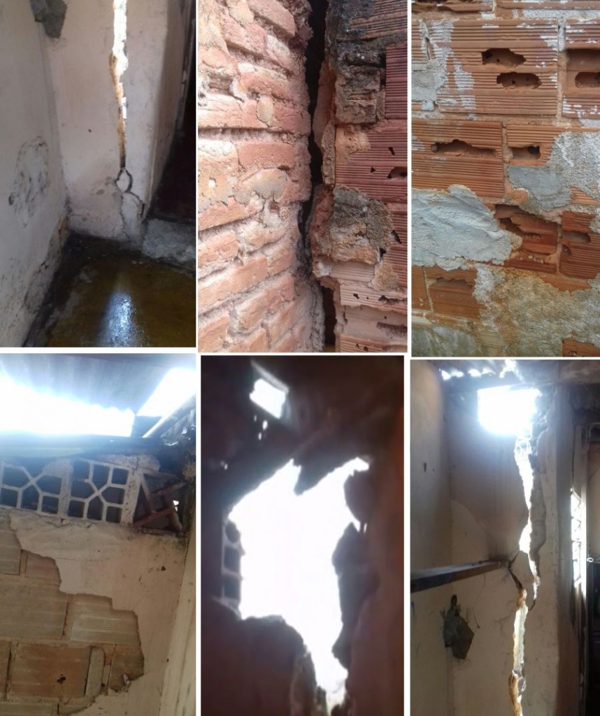 Casa pode cair na cabeça de moradores de aluguel social da Prefeitura de Divinópolis casa risco