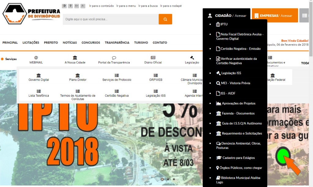 Moradores de Divinópolis podem pedir limpeza de lotes usando a internet PRINT