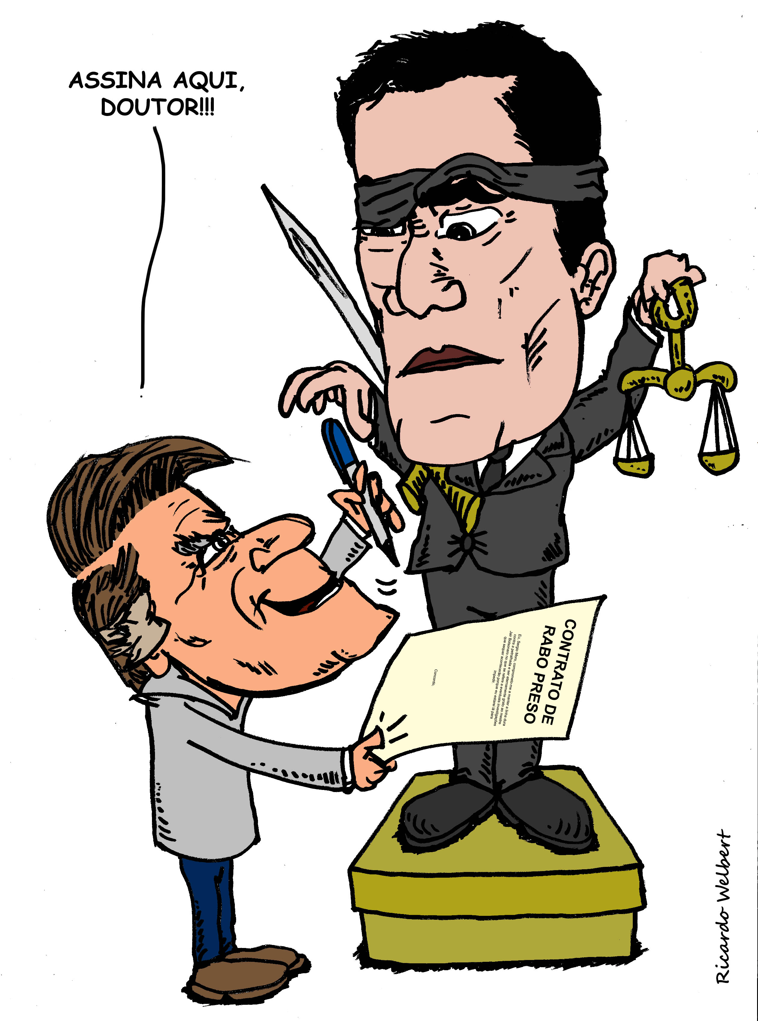 Charge: Moro aceita convite de Bolsonaro – DiviNews.com