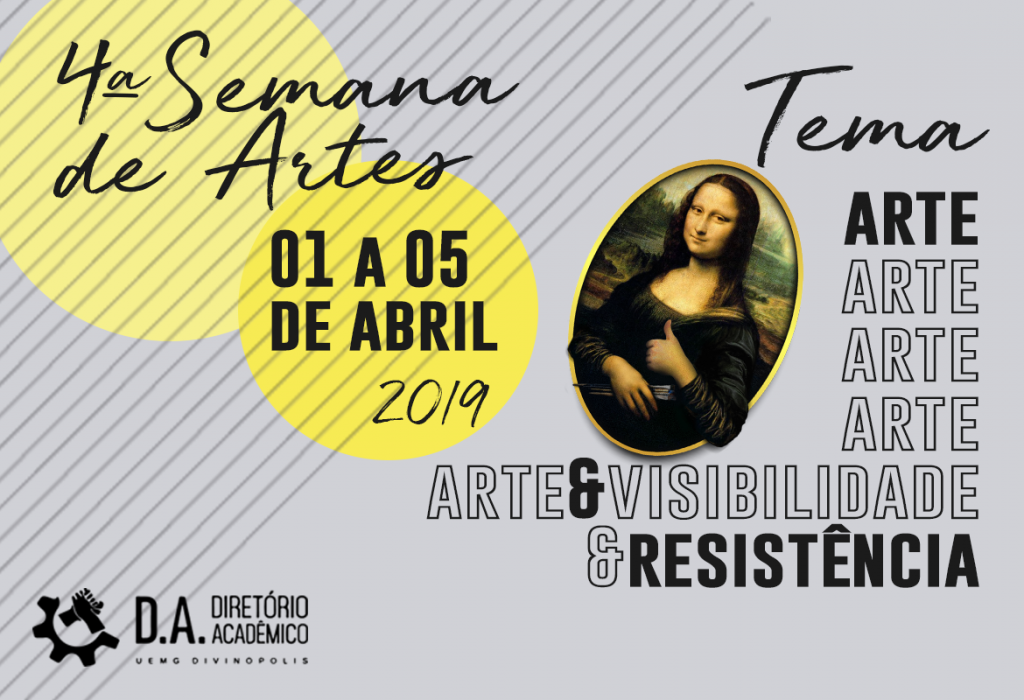 Semana de Artes da UEMG Divinópolis será iniciada na segunda-feira Banner Semana de Artes