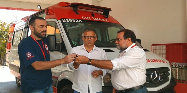 Edson Vilela, Presidente do CIS-URG entrega nova Unidade de Suporte Básico ao SAMU Oeste. Samo Oeste - Divinews
