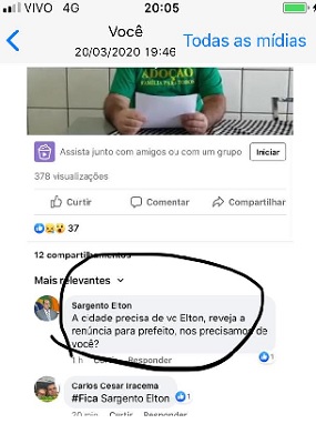 Divinópolis: post estranho do meio político nas redes sociais post inusitado