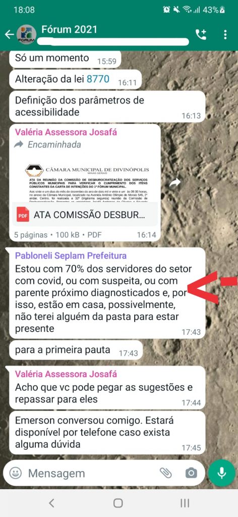 Secretário de Divinópolis confessa que 70% da sua equipe está doente com covid-19 print