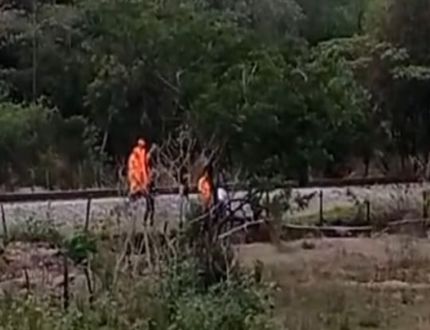 Corpo carbonizado é encontrado na entrada do Bairro São Roque, em Divinópolis corpo cabonizado