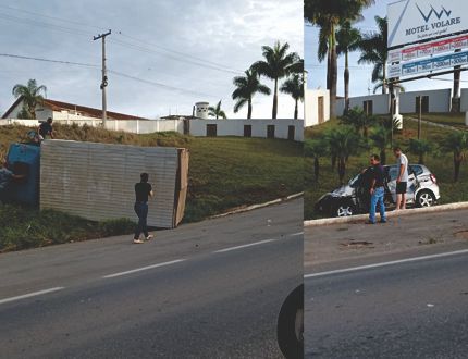 Acidente na BR-494 em Divinópolis deixa idoso ferido acidente volare 3