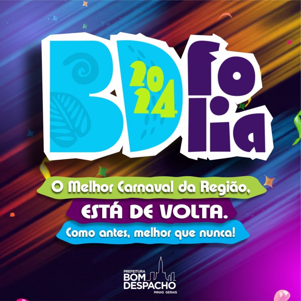 Bom Despacho terá o tradicional Carnaval de Rua BOM Despacho