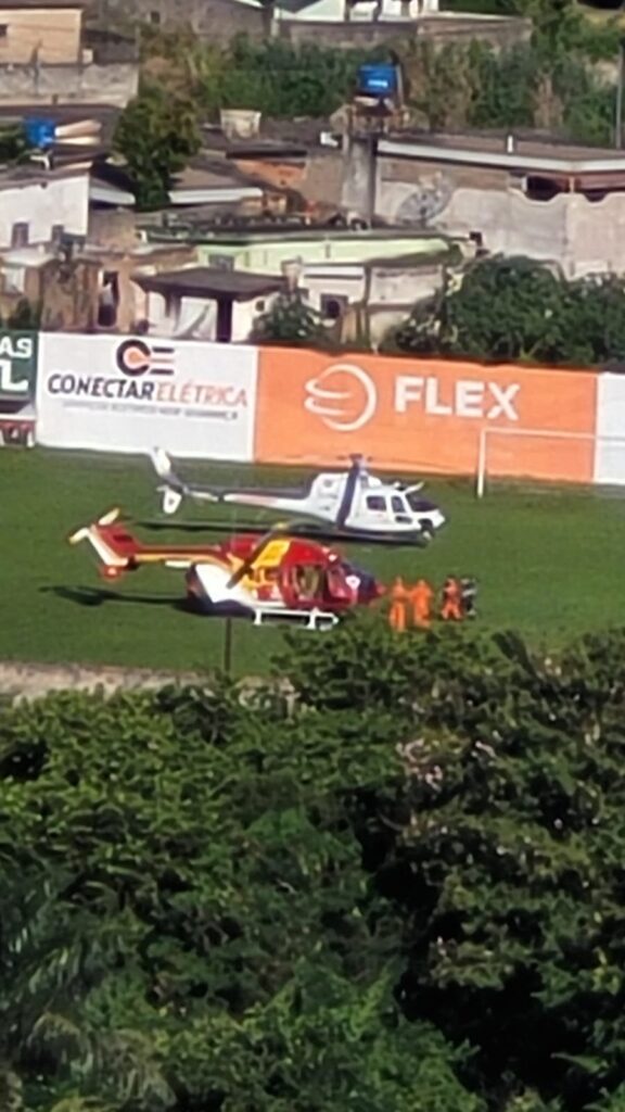 SAMU Oeste tem com apoio de helicópteros em atendimentos de duas graves ocorrências; uma envolvendo um recém-nascido helicópteros