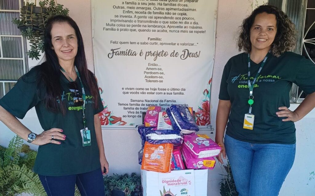 Cemig promove Campanha 'Dignidade Menstrual' e arrecada mais de 18 mil absorventes para mulheres em situação de vulnerabilidade mestruação