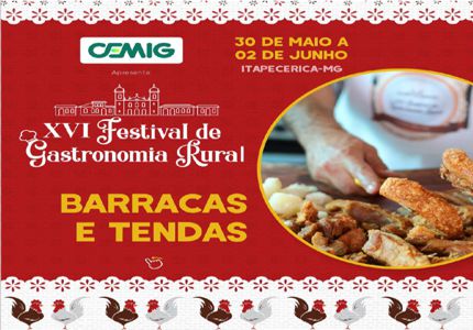 Publipost: XVI Festival de Gastronomia Rural de Itapecerica será realizado de 30/5 a 2/6 Itapecerica