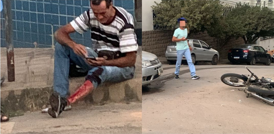 Motociclista é gravemente ferido nas pernas por acidente com carro WhatsApp Image 2024-05-14 at 17.56.49