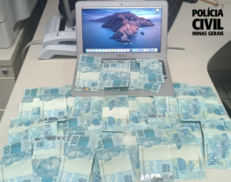 Homem suspeito de utilizar R$ 800 em notas falsas é preso em Contagem notasfalsascontagemsite