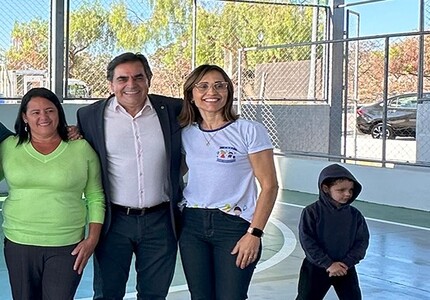 Quadra esportiva com emenda de R$570 mil do deputado Domingos Sávio é inaugura CMEI em Divinópolis Quadra Lagoa dos Mandarins 3 (1)