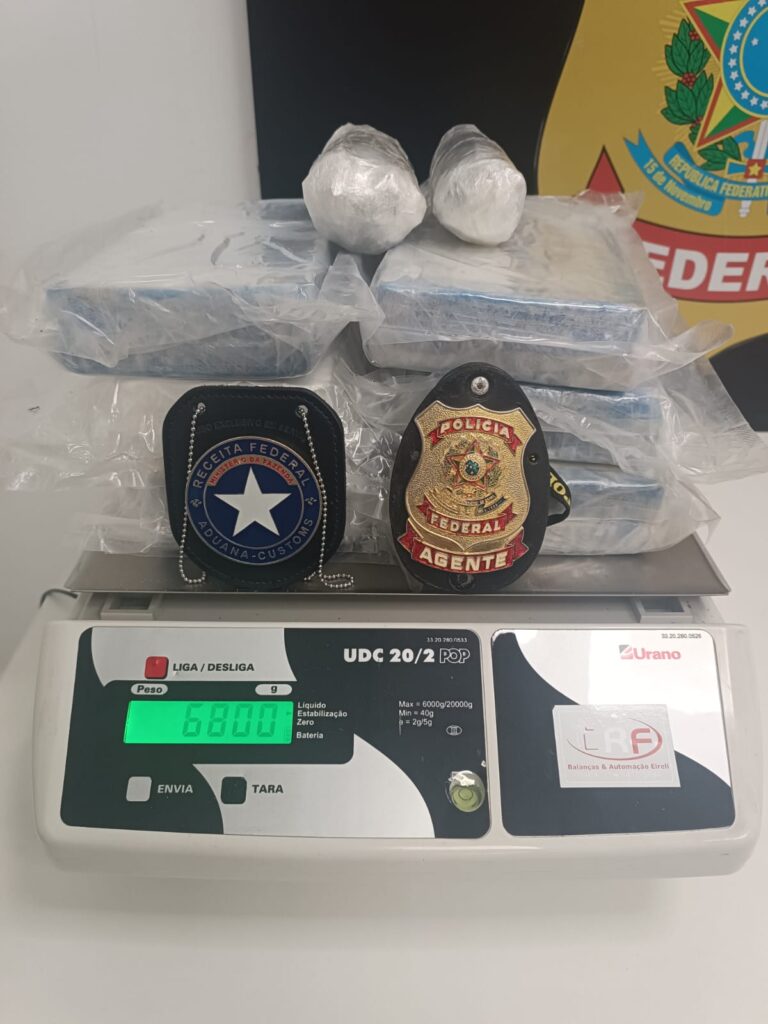 Passageiro é preso no aeroporto de Confins com quase sete quilos de cocaína droga