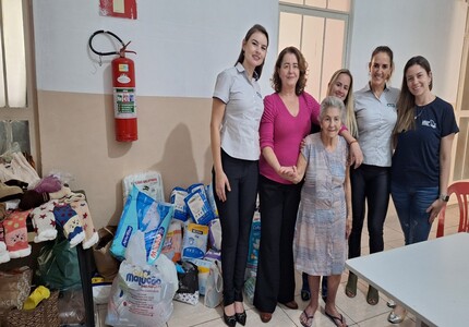 Lar dos Idosos de Divinópolis recebe doações da "Campanha do Agasalho", feita pela ACID e parceiras doação lar dos idosos