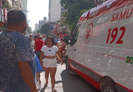 Idoso de 80 anos é atropelado no Centro de Divinópolis e fica internado entre a vida e a morte no hospital atrop