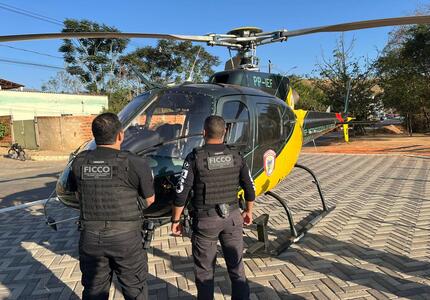 Grande ação em Capitão Andrade: Helicóptero auxilia no cumprimento de 9 mandados e detenção de 4 durante a Operação Tsunami