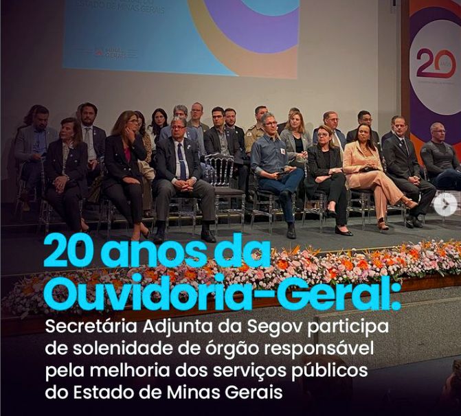 Ouvidoria Geral do Estado de Minas Gerais (OGE/MG) celebra 20 anos ouvidoria geral