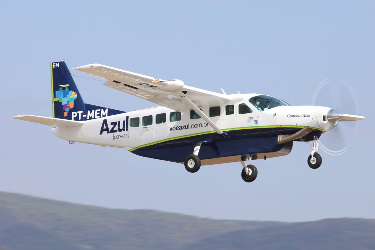 Azul muda modelo de aeronave de ATR-72 para ‘Cessna Caravan’ para operar voos em Divinópolis e reduz número de viagens