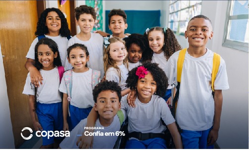 Programa da Copasa "Confia 6%" já destinou R$ 10 milhões para 400 mil crianças carentes de Minas Copasa