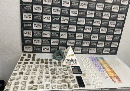 Homem é preso por "delivery de drogas" no bairro São Judas Tadeu, em Divinópolis drogas (1)