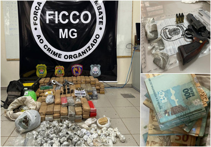Polícias Federal, Civil e Militar combatem tráfico de drogas e organização criminosa, em Minas Gerais