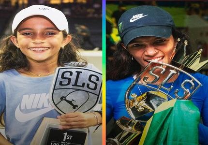 Com apenas 16 anos, Rayssa Leal é tricampeã mundial de skate na SLS 1000217143