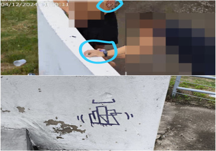 Cristo perdoa, mas a polícia não: dupla é detida por pixação e droga no Mirante do Cristo, em Formiga