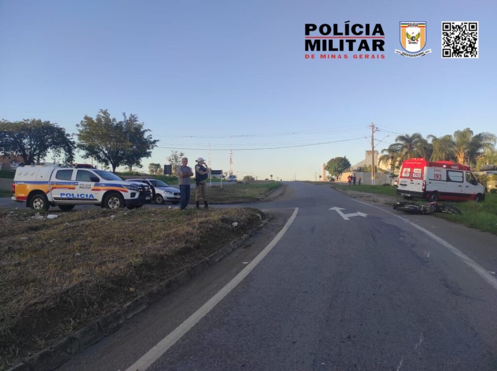 Motociclista fica gravemente ferido após acidente com carro, que fugiu sem prestar socorro e053d675-f530-4591-996a-c2e0575ff929