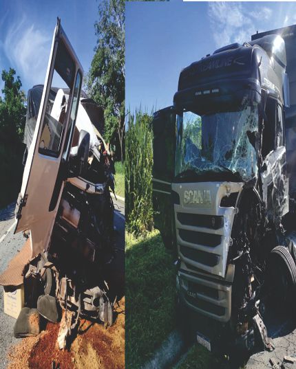 Grave acidente entre carretas na MG-050, no perimetro do municipio de São Sebastião do Oeste, resulta em vítima fatal