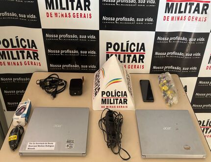 Notebooks furtados em escola: Autor preso em Santo Antônio do Monte
