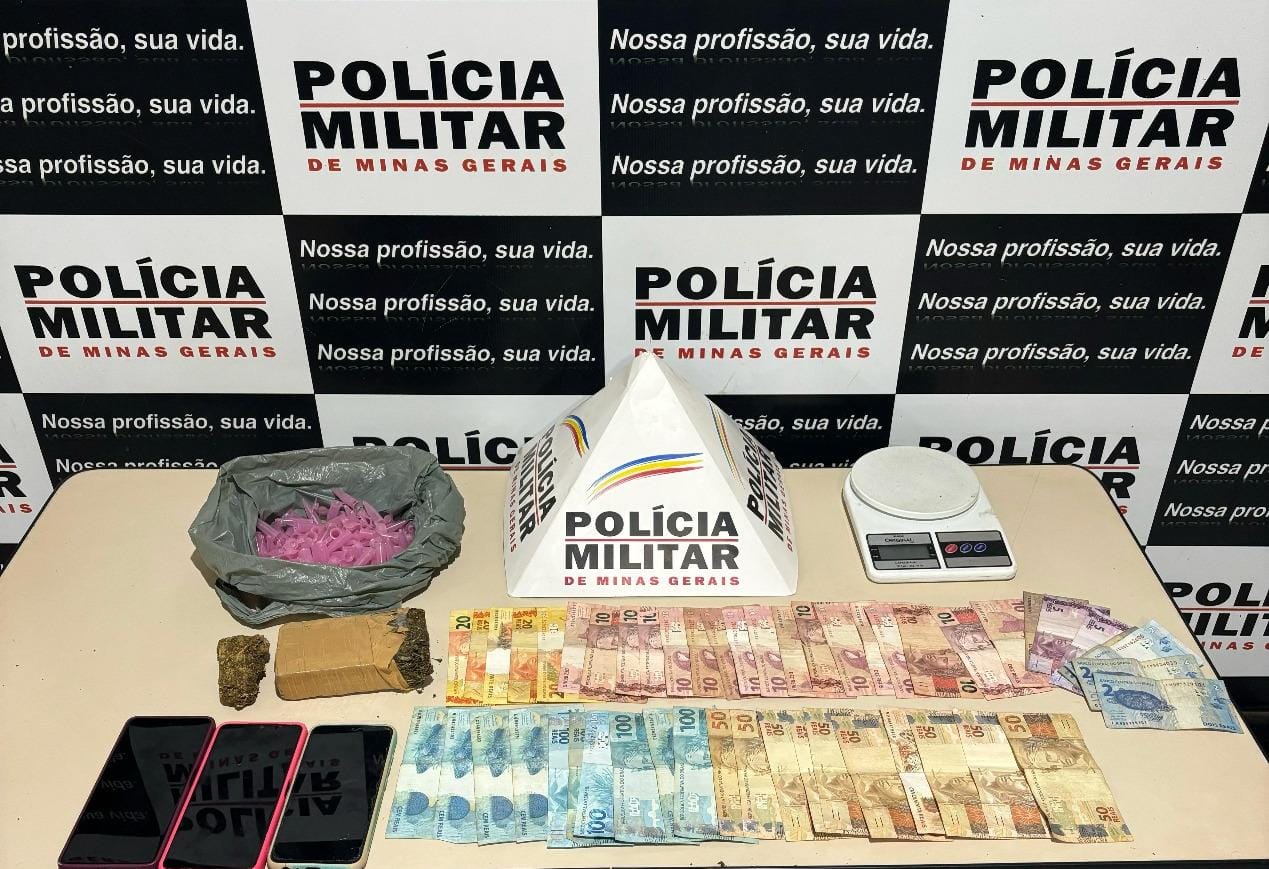 Operação da PM em Lagoa da Prata resulta em prisões e apreensão de drogas no Bairro Gomes